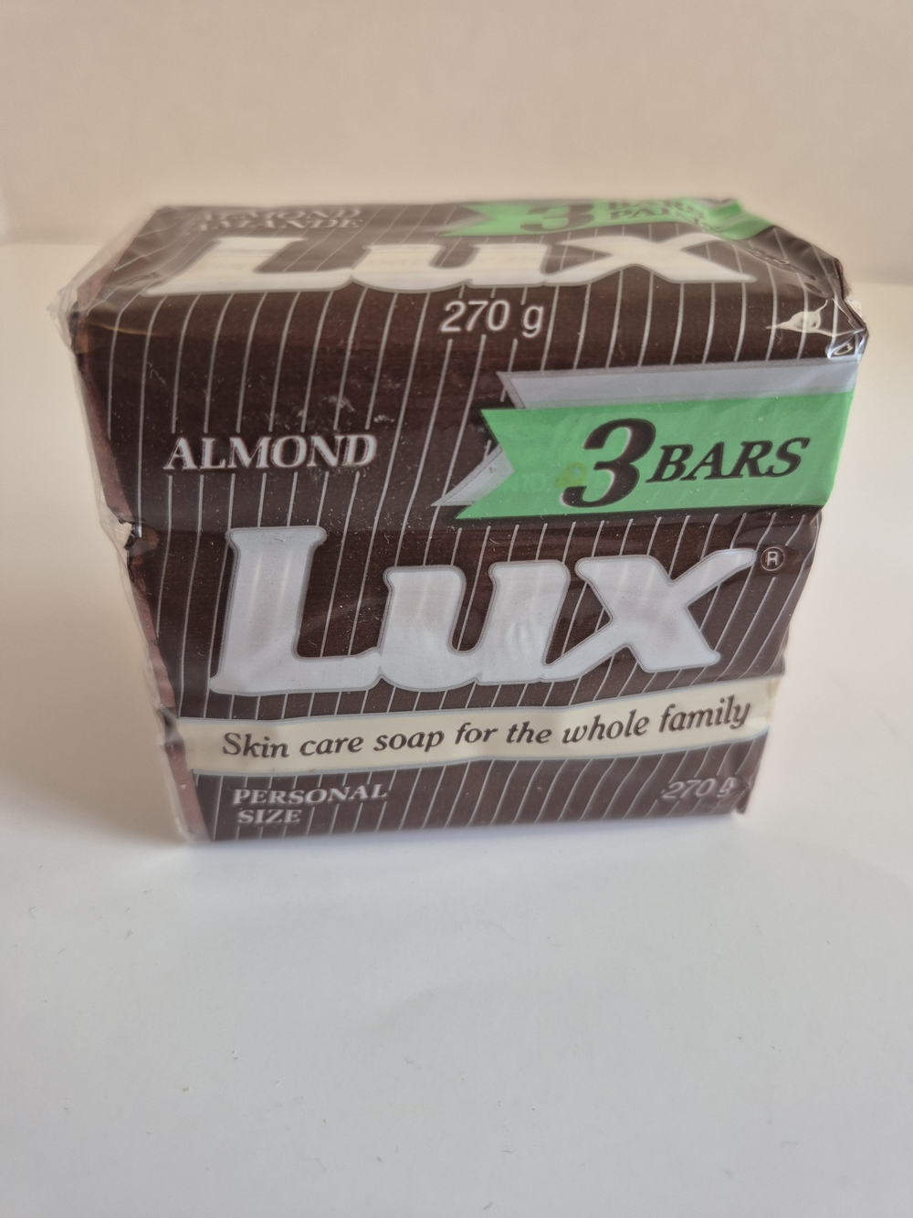 Vintage Lux Almond Skin Care Soap - Brown Packaging (3 Bars) Sealed 270g